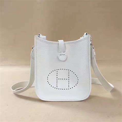 hermes mini evelyne white|mini evelyne hermes price.